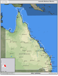 The Australia Brisbane mission boundary